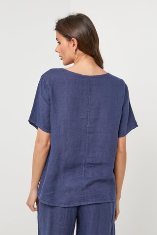 Tunique en lin - Bleu marine