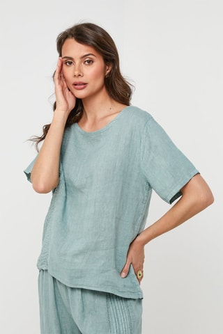 Tunique en lin - Bleu