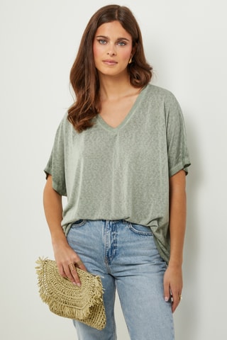 T-shirt oversize - Caqui