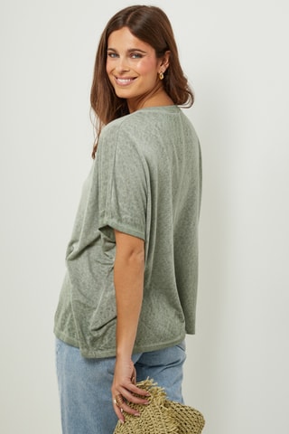T-shirt oversize - Caqui