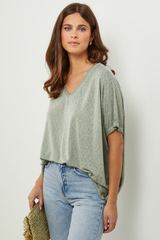 T-shirt oversize - Caqui