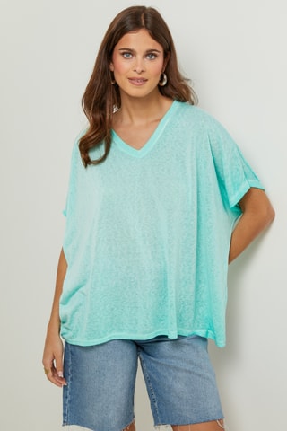 Oversized T-shirt - Mintgroen