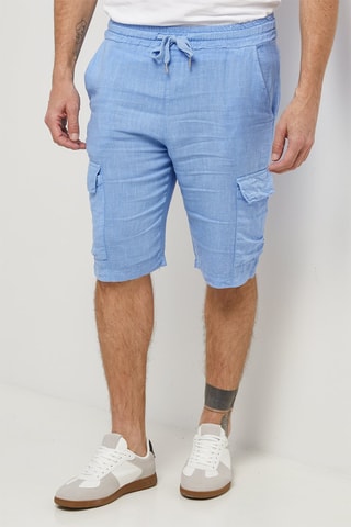 Linnen Short - Indigoblauw - 100% linnen