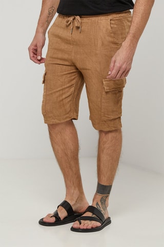 Linnen Short - Camel - 100% linnen