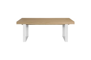 Table extensible Brixton - Imitation bois et blanc