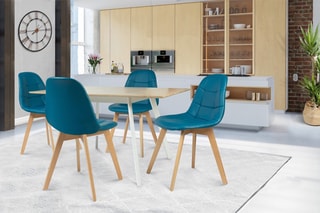 4 chaises Rafaela - Pieds en hêtre - 47 x 86 x 55 cm