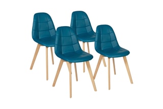 4 chaises Rafaela - Pieds en hêtre - 47 x 86 x 55 cm