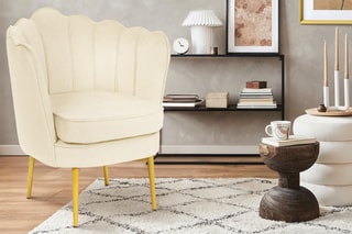 Fauteuil Arielle - Crème - Velours