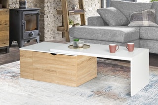 Table basse rotative Lizzi - 146,5/100 x 48 x 40 cm