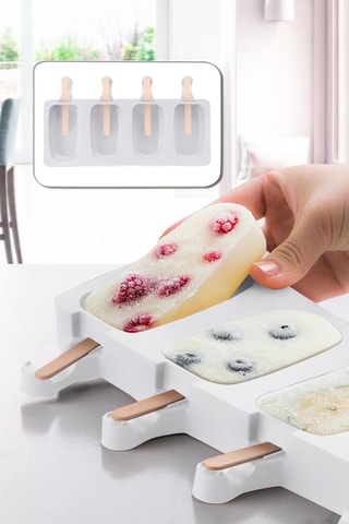 Molde para gelados de silicone 4 pessoas