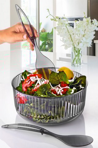 Serviço para salada de plástico sem BPA - 3 peças