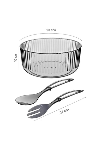 Serviço para salada de plástico sem BPA - 3 peças
