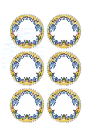 6 pratos rasos de cerâmica 26 cm