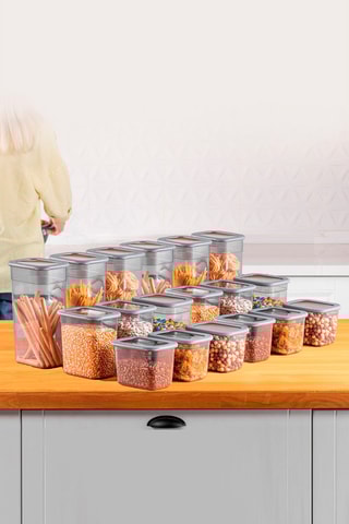 18 caixas de conservação em plástico sem BPA - 1,3 / 2 / 3,2 l