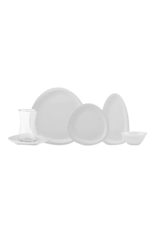 Serviço de pequeno-almoço de porcelana - 26 peças