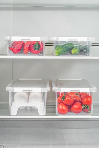 4 caixas de conservação em plástico sem BPA - 250 e 350 cl