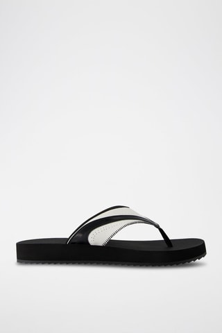 Chinelos de dedo - Branco e preto