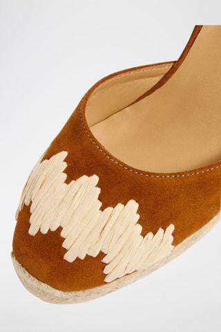 Alpargatas com cunha em nobuck Cande - Camel