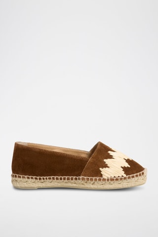 Alpargatas em couro de carneiro nobuck Karen - Camel