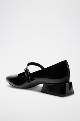 Babies de salto envernizadas - Preto