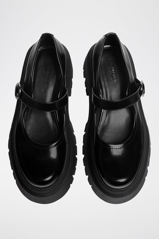 Babies com plataforma envernizadas - Preto