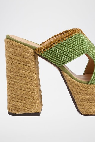 Mules de salto em couro de carneiro Fernyp - Verde