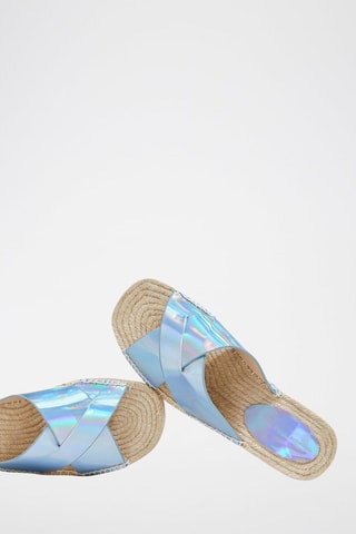 Mules de cunha Azul-celeste