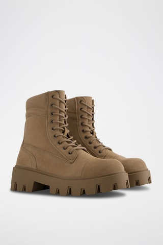Botins de nobuck - Caqui