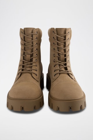 Botins de nobuck - Caqui