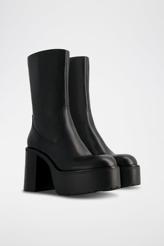 Botins com plataforma - Preto