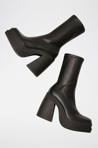 Botins com plataforma - Preto