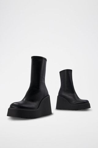 Botins com cunha - Preto