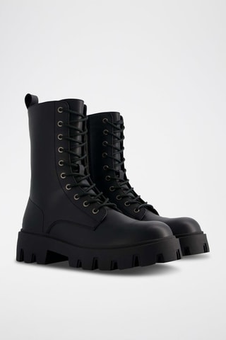 Botins com plataforma - Preto