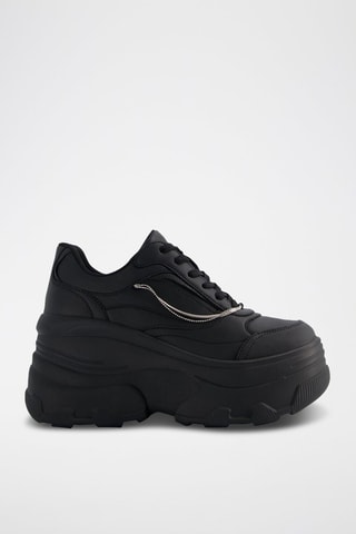 Sapatilhas com plataforma - Preto