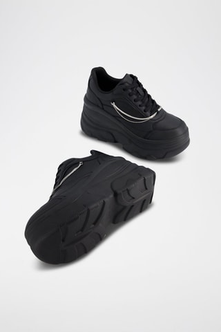 Sapatilhas com plataforma - Preto
