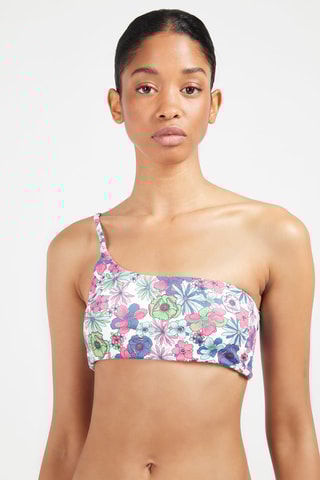 Haut de maillot asymétrique Blanc