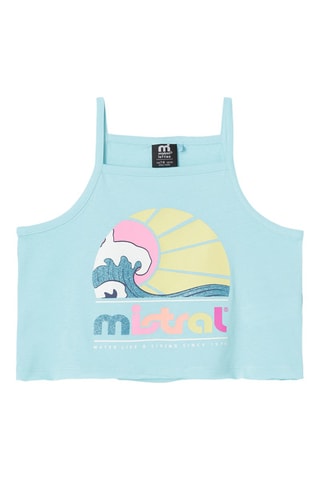 Camisola de alças Azul-celeste