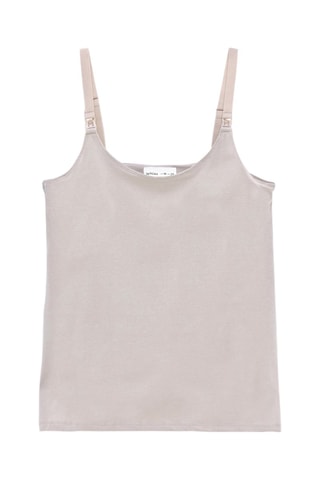 Camisola de alças de amamentação - Cinzento-claro
