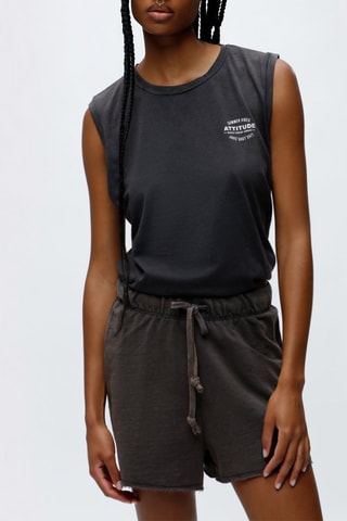 Camisola de alças Preto