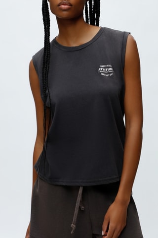 Camisola de alças Preto
