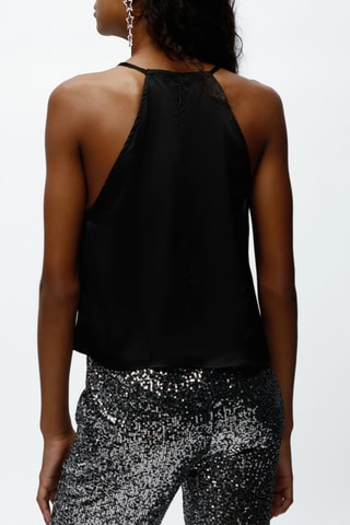 Camisola de alças - Preto