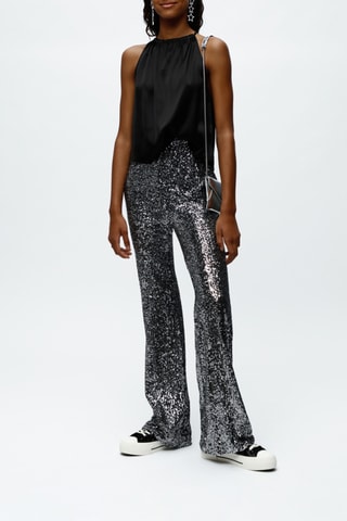 Camisola de alças - Preto