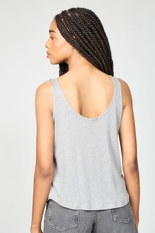 Camisola de alças em linho - Cinzento