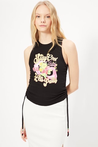 Camisola de alças Preto