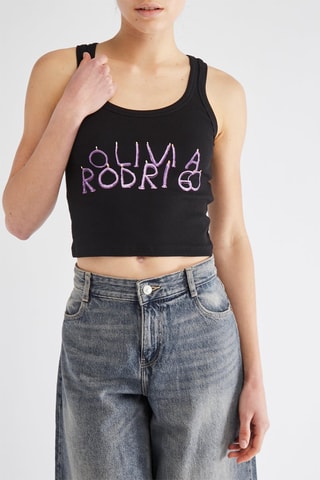 Camisola de alças - Preto