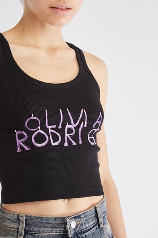 Camisola de alças - Preto