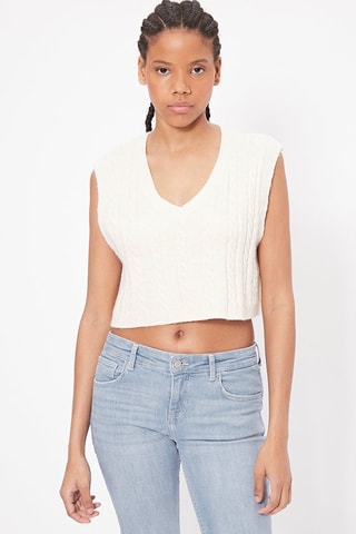 Camisola sem mangas Cru
