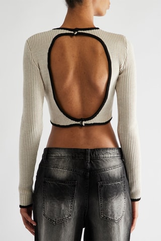 Camisola curta - Bege