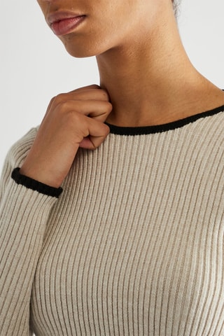 Camisola curta - Bege
