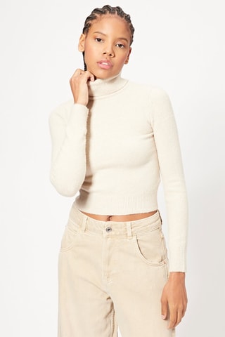 Camisola curta - Cru